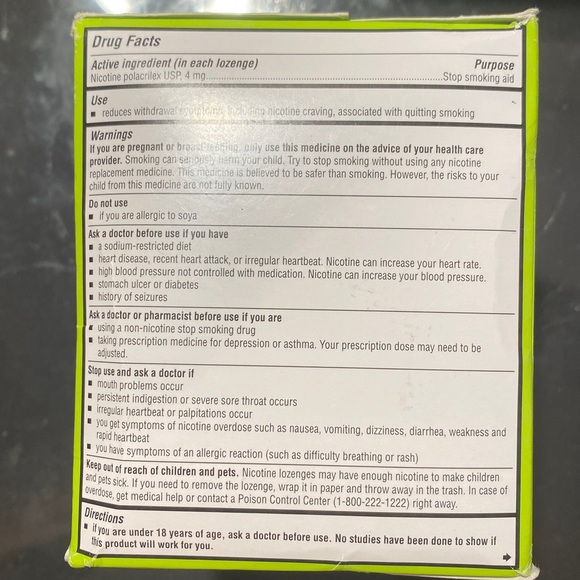 Nicotine 4mg 144 Lozenges w/ 6 Containers of 24 pcs Am@zon Mint Flavor Exp04/27 - Picture 5 of 6